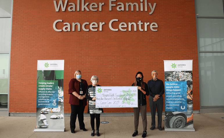 Emterra Environmental’s donation to cancer care in Niagara reaches $345,000 thanks to residents’ 2019 recycling efforts