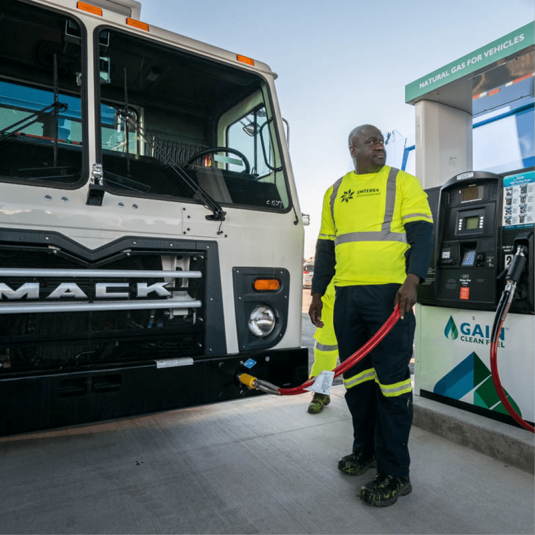 Our CNG stations are all open to the public so others can also run cleaner fleets. 