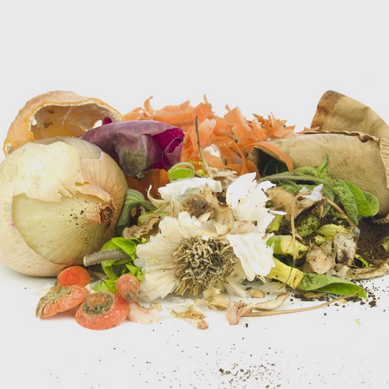 Organics, (like kitchen food waste) along with leaf and yard waste, can all be collected and composted.